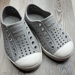 Native Shoes Jefferson Style Sneakera Gray With White Toe Cap Size C6